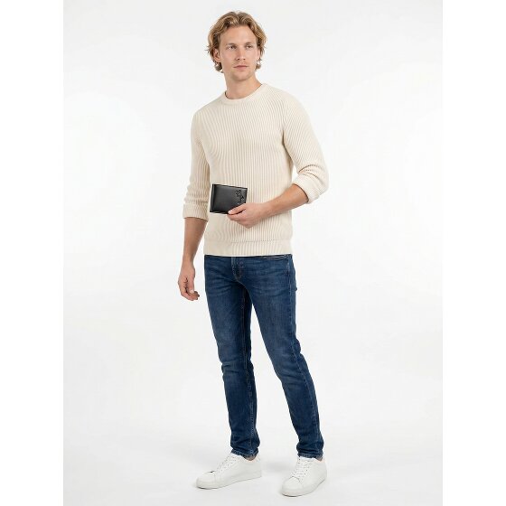 oxmox Leather Porte-monnaie Protection RFID Cuir véritable 13 cm