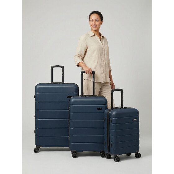 Saxoline Miami 4 roulettes Set de valises 3 pièces avec soufflet d'extension