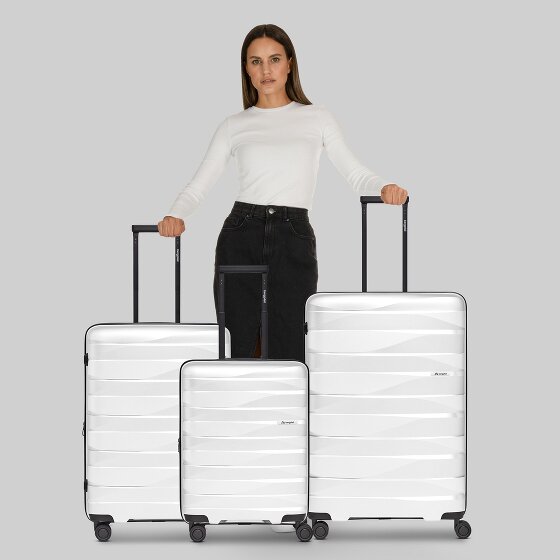 Bergpfeil Travel Set de valises à 4 roulettes 3 pièces avec soufflet extensible