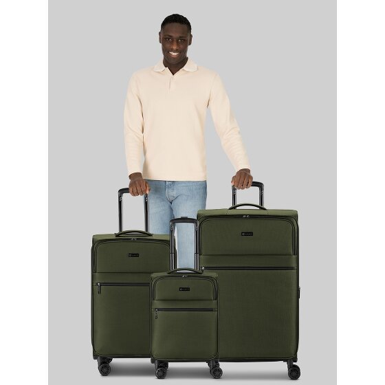 bugatti Valencia Soft 4 roulettes Set de valises 3 pièces avec soufflet d'extension