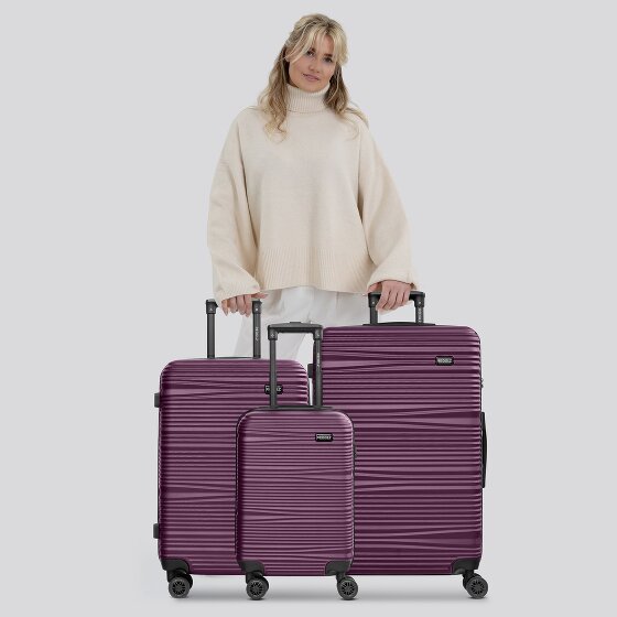 Redolz Essentials 16 3-SET 4 roulettes Set de valises 3 pièces