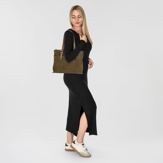 Castelijn & Beerens Nubuck Sac à bandoulière Cuir 40 cm Compartiment pour ordinateur portable