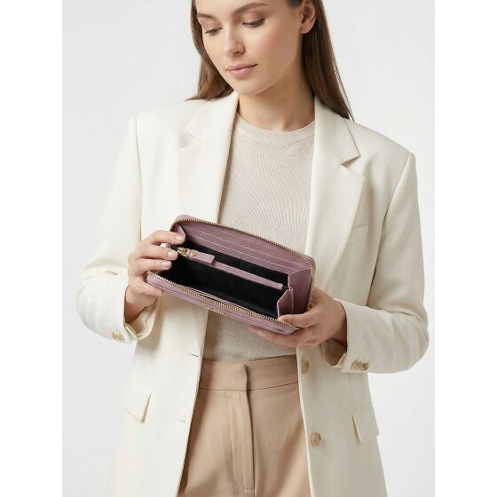 Lazarotti Bologna Leather XL Porte-monnaie zip-around en cuir 19 cm