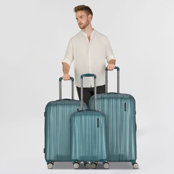 Polestream Moonrock 4 roulettes Set de valises 3 pièces avec soufflet d'extension