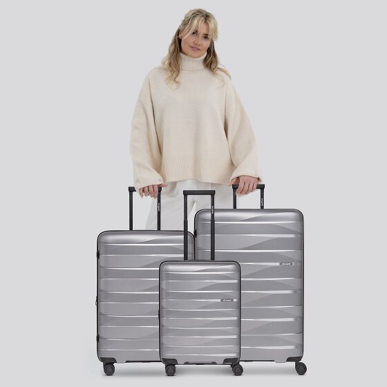 Bergpfeil Travel Set de valises à 4 roulettes 3 pièces avec soufflet extensible