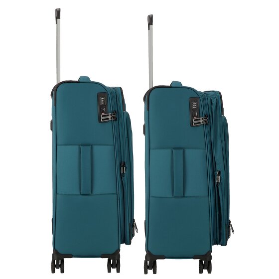 d&n Travel Line 9504 4 roulettes Set de valises 3 pièces avec soufflet d'extension