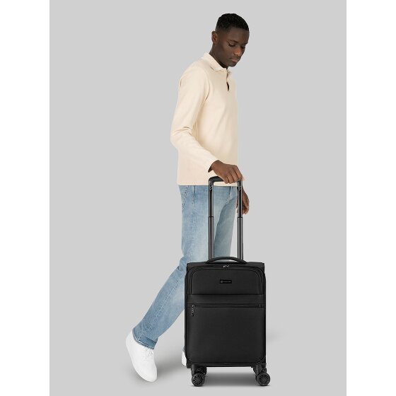 bugatti Valencia Soft 4 roulettes Trolley de cabine S 55 cm avec soufflet d'extension