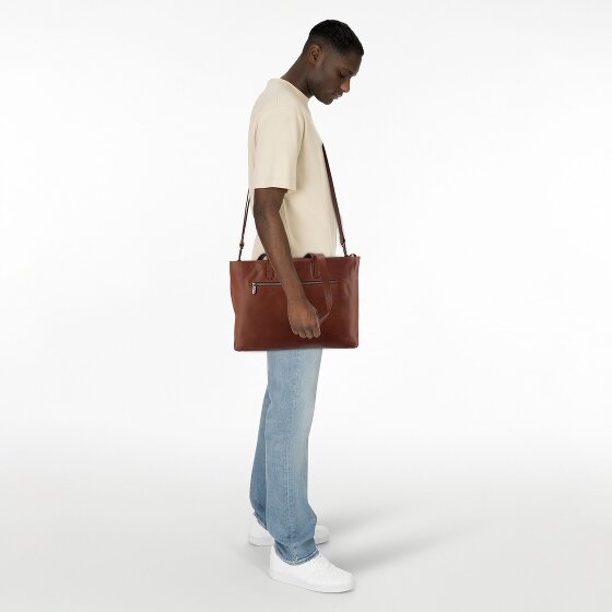 Plevier Power Sac de shopper Cuir véritable 43.5 cm Compartiment ordinateur
