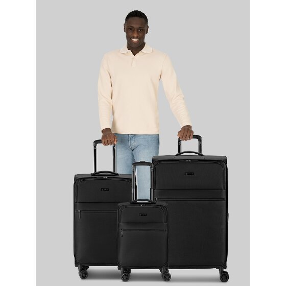 bugatti Valencia Soft 4 roulettes Set de valises 3 pièces avec soufflet d'extension