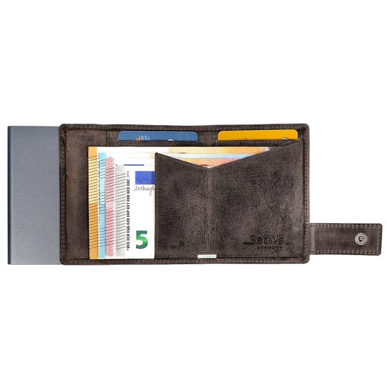 SecWal Porte-cartes de crédit Porte-monnaie RFID Cuir 9 cm