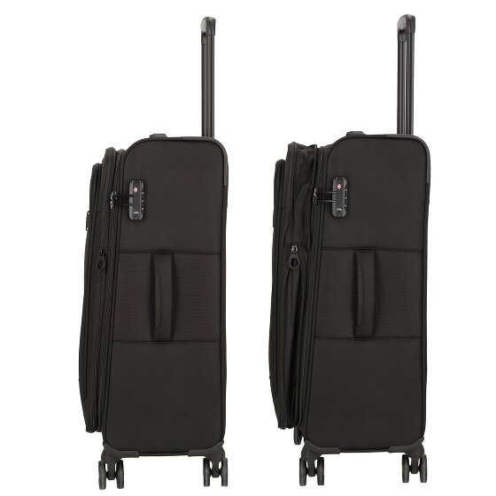 d&n Travel Line 9704 4 roulettes Set de valises 3 pièces avec soufflet d'extension