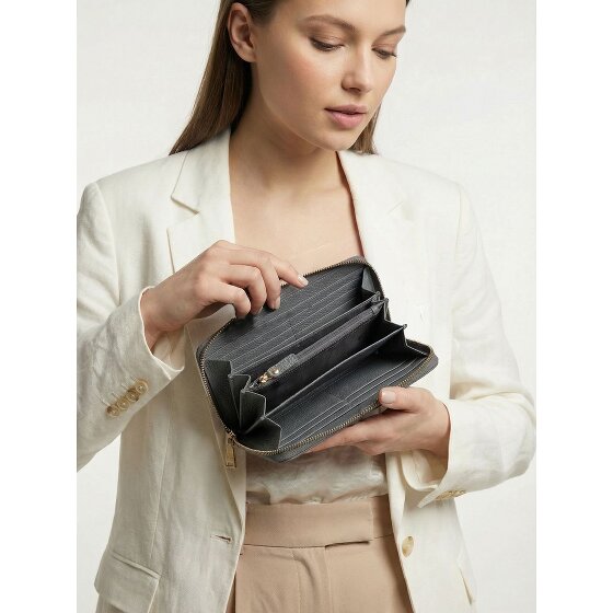Lazarotti Bologna Leather XL Porte-monnaie zip-around en cuir 19 cm