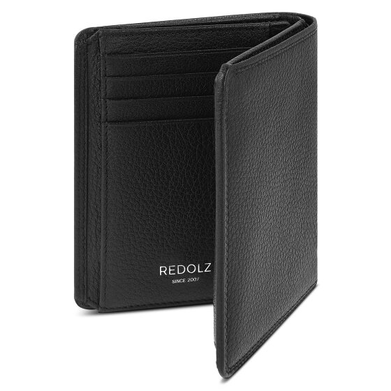 Redolz Leather Essentials HF Porte-monnaie en cuir RFID 9,5 cm dépliable