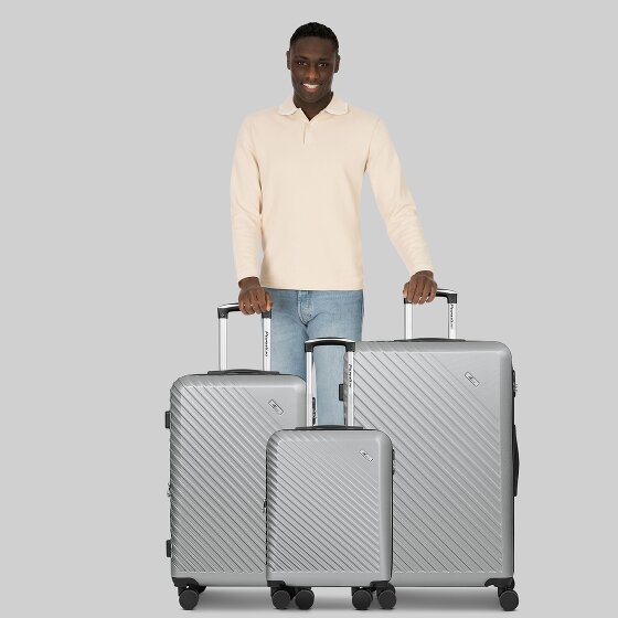 Check.In Paradise 2.0 4 roulettes Set de valises 3 pièces avec soufflet d'extension