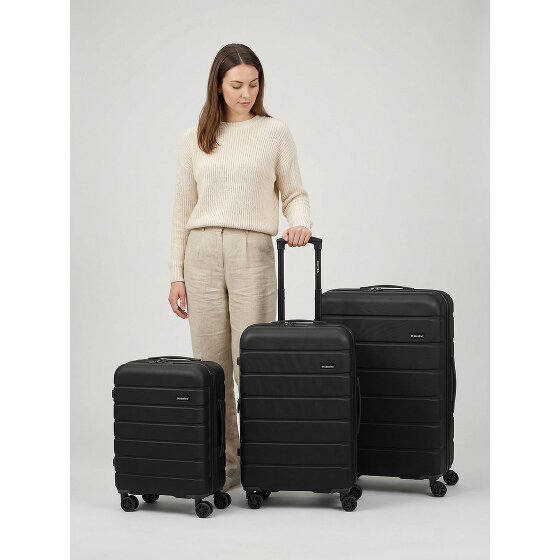 Saxoline Miami 4 roulettes Set de valises 3 pièces avec soufflet d'extension