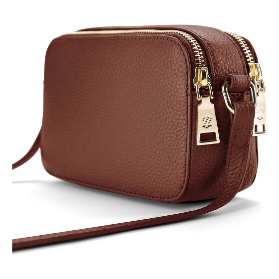 Lazarotti Bologna Leather Sac à bandoulière en cuir double zip 18 cm