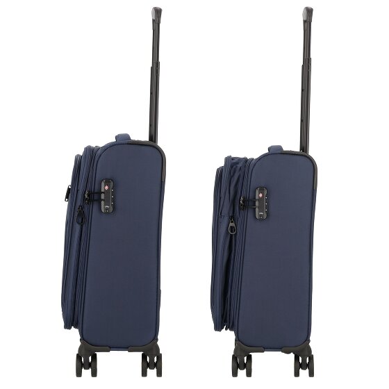 d&n Travel Line 9704 4 roues Valise cabine S 55 cm avec soufflet d'extension