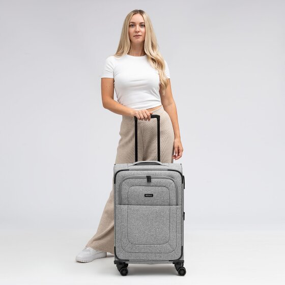 Redolz Essentials 12 MEDIUM – Valise cabine à 4 roues de 67 cm avec soufflet d'extension