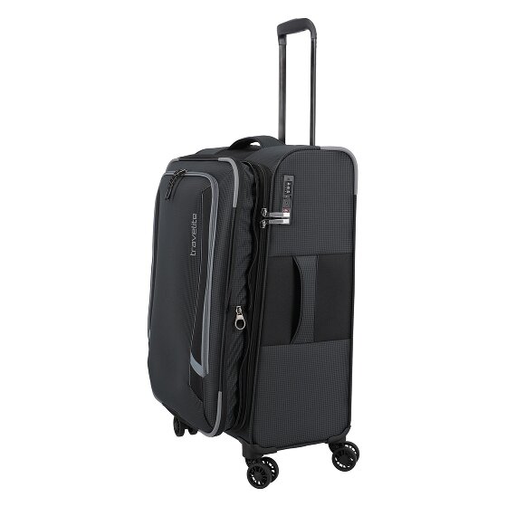Travelite Corsiica 4 roulettes Trolley M 67 cm avec soufflet d'extension