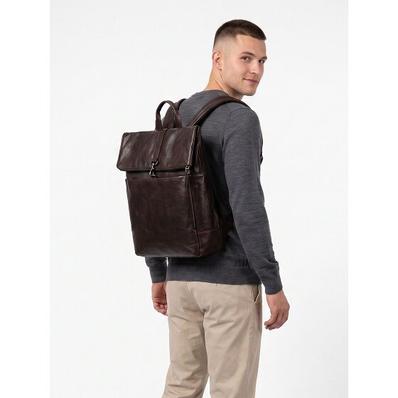 Jost Glasgow Daypack Protection RFID Cuir véritable 42 cm Compartiment ordinateur