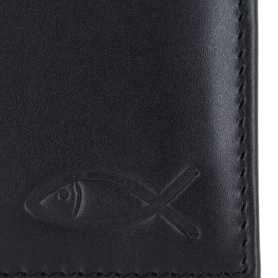 oxmox Leather Porte-monnaie Protection RFID Cuir véritable 11 cm
