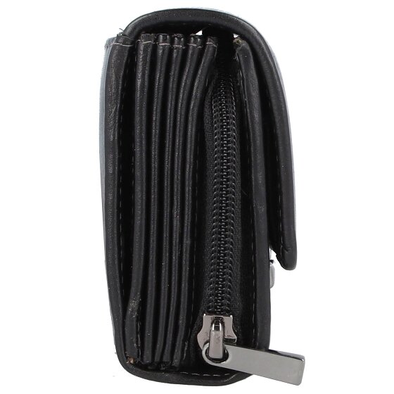 Greenland Nature Black Nappa Porte-monnaie serveur Porte-monnaie RFID en cuir 18 cm