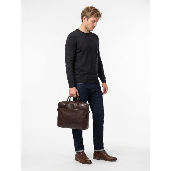 Jost Glasgow Attaché-case Cuir véritable 37 cm Compartiment ordinateur