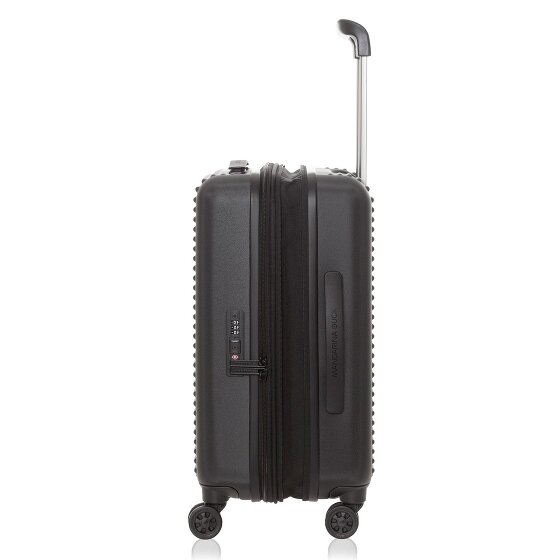 Mandarina Duck Tank Case 4 roulettes Trolley de cabine S 55 cm avec soufflet d'extension