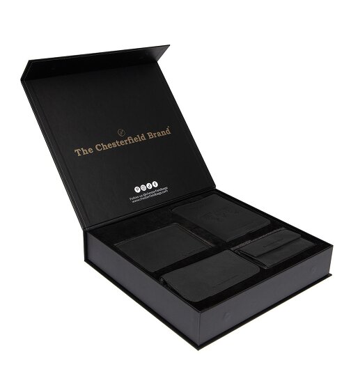 The Chesterfield Brand Porte-monnaie set cadeau 4 pièces cuir 12 cm