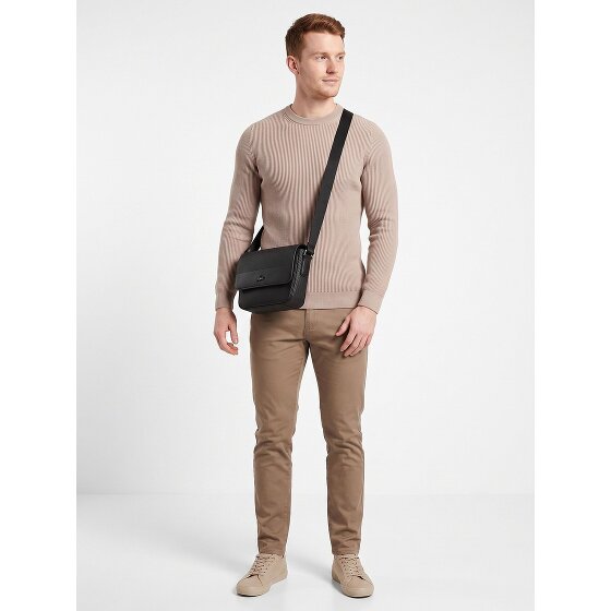 Lacoste Chantaco Sac à bandoulière Cuir véritable 21 cm