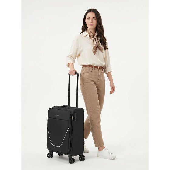 Stratic taska 4 roues Valise cabine S 55 cm avec soufflet d'extension