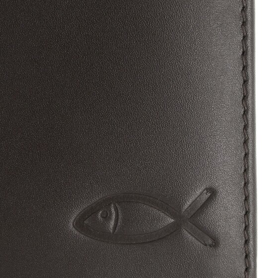 oxmox Leather Porte-monnaie Protection RFID Cuir véritable 10 cm