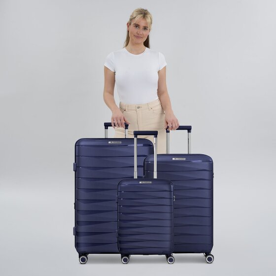 Franky London 4 roulettes Set de valises 3 pièces avec soufflet d'extension
