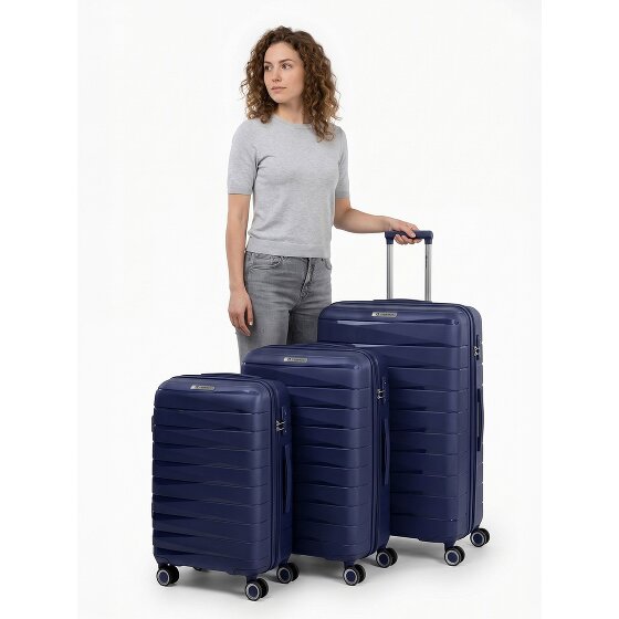 Franky London 4 roues Set de valises 3 pièces avec soufflet d'extension