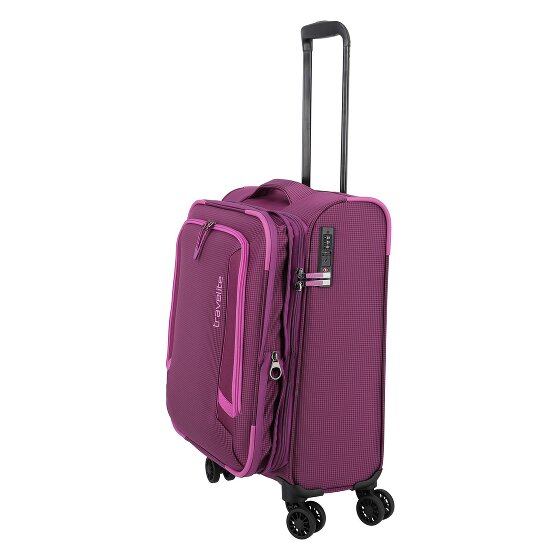 Travelite Corsiica 4 roulettes Trolley de cabine S 55 cm avec soufflet d'extension