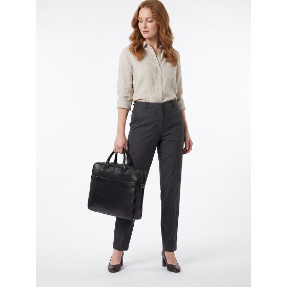 Jost Glasgow Attaché-case Cuir véritable 40 cm Compartiment ordinateur