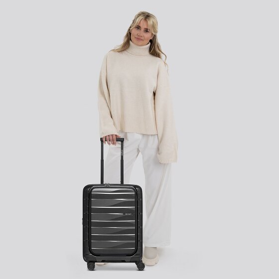 Bergpfeil Travel 4 roues Valise cabine 55 cm Compartiment ordinateur avec soufflet d'extension