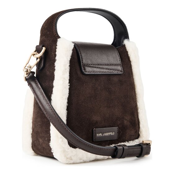 Karl Lagerfeld Signature Mini sac à main Cuir véritable 18 cm
