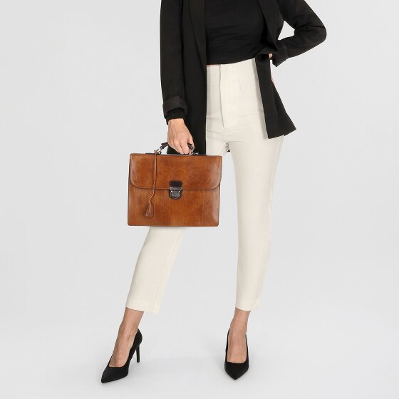 Castelijn & Beerens Rien Attaché-case Protection RFID Cuir véritable 39.5 cm Compartiment ordinateur