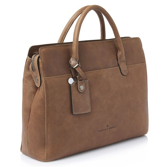 Castelijn & Beerens Carisma Sac de shopper Protection RFID Cuir véritable 41 cm Compartiment ordinateur