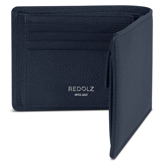 Redolz Leather Essentials QF Porte-monnaie RFID en cuir 12 cm dépliable