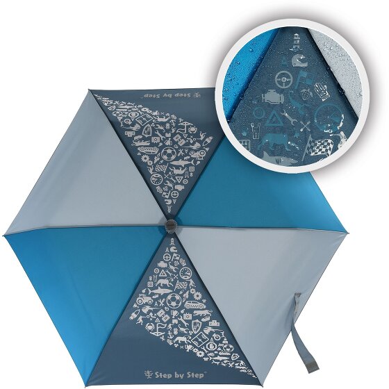 Step by Step Magic Rain Effect Parapluie de poche pour enfants 22,5 cm