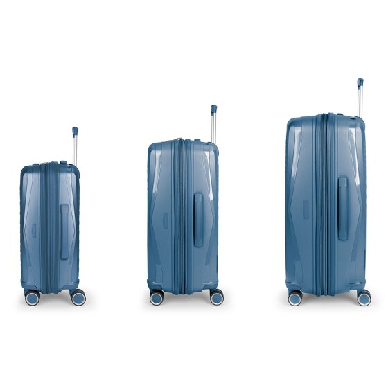 Gabol Queens 4 roues Set de valises 3 pièces avec soufflet d'extension