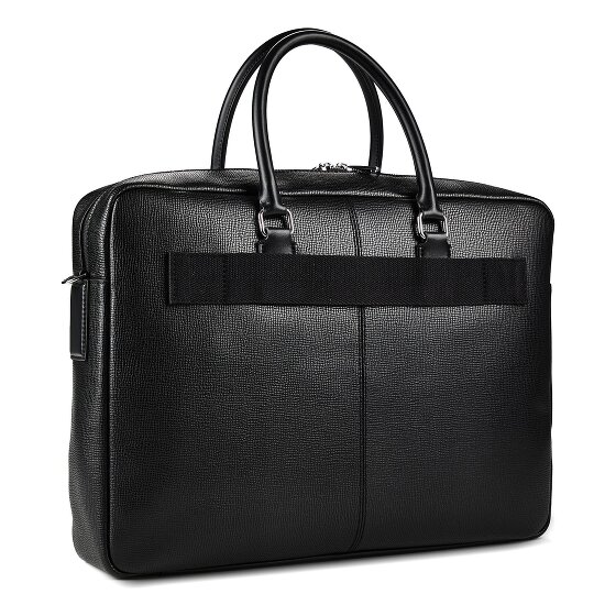 Lacoste Ossian Attaché-case Cuir véritable 41 cm Compartiment ordinateur
