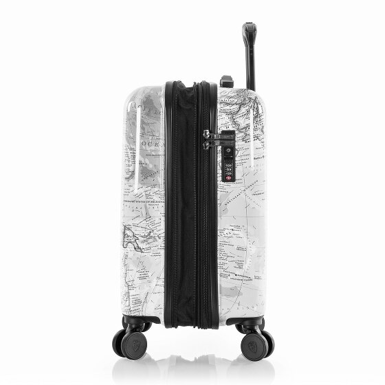 Heys Black Camo 4 roulettes Trolley de cabine S 53 cm avec soufflet d'extension