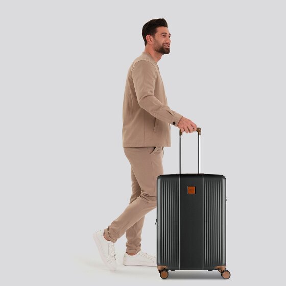Bric's Ferrara 4 roulettes Trolley M 67 cm avec soufflet d'extension