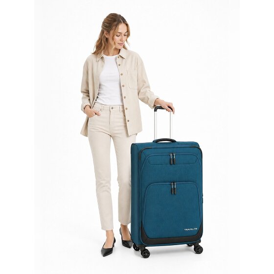 Travelite Kick Off 4 roues Valise cabine L 78 cm avec soufflet d'extension