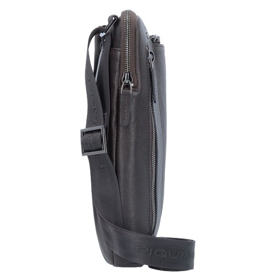 Piquadro Black Square Sac à bandoulière en cuir 24 cm