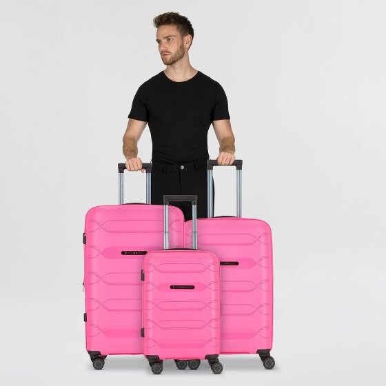 Polestream Strz by Asteroid 4 roulettes Set de valises 3 pièces avec soufflet d'extension