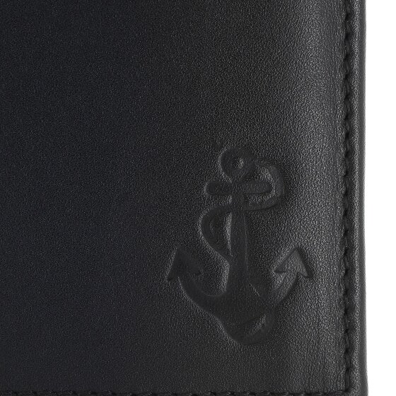 oxmox Leather Porte-monnaie Protection RFID Cuir véritable 13 cm